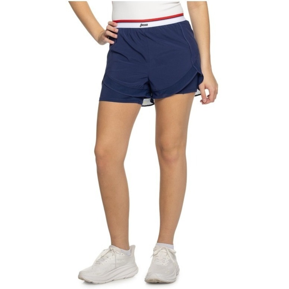 Penn‎ Running Shorts Women XL Blue Mesh Trimmed Shorts Built-In Liner Tennis NEW